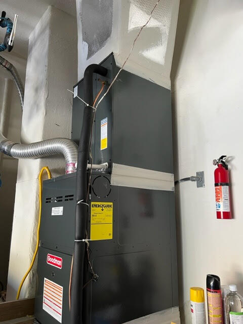 What’s inside your walls matters. This vertical indoor air handler unit was installed with high-efficiency filtration and integrated safety equipment to protect your home from leaks. Whether you're looking for an air handler replacement or a boost in indoo What’s inside your walls matters. This vertical indoor air handler unit was installed with high-efficiency filtration and integrated safety equipment to protect your home from leaks. Whether you're looking for an air handler replacement or a boost in indoo